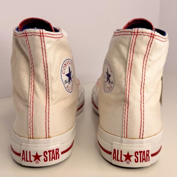 Pre-2003 New Converse Chuck Taylor All-Stars SZ M4/W6 White/Red Trim/ Blue Inner - Picture 5 of 11